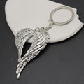 Zinc Alloy Heart Wings Keychain Bag Charm Gift view 3