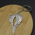 Zinc Alloy Heart Wings Keychain Bag Charm Gift view 4