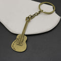 Metal Simple Guitar Keychain For Bag Charm Gift view 3
