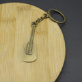 Metal Simple Guitar Keychain For Bag Charm Gift view 4
