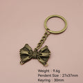 Zinc Alloy Simple Bow Keychain Bag Charm Gift view 2