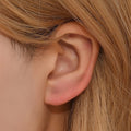 Minimalist Regular Pattern Round Row Zircon Ear Hook Earrings, Vintage Sparkling Women's Ear Jewelry view 2