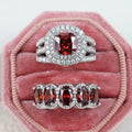 Luxury Couple Rings Set With Square Geometric And Oval Full Eternity Designs For Women view 3