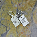 Vintage Rectangular Dandelion Drop Earrings, Simple Face Slimming Ear Hook Jewelry For Women view 4