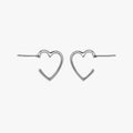 Hollow Heart Stud Earrings For Women, Minimalist Korean Hong Kong Style Hoop Ear Jewelry view 2
