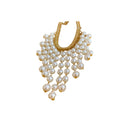 French Vintage Faux Pearl Letter Tassel Necklace Elegant Statement Clavicle Chain view 5