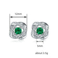 Vintage European Luxury Stud Earrings, Hollow Wrapped Line Design Birthday Gift Jewelry view 4