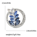 Vintage Alloy Rhinestone Wheat Circle Brooch For Women's Apparel view 4