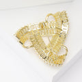 Copper Zircon Geometric Ring Brooch Pin For Women's Apparel view 3