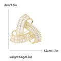 Copper Zircon Geometric Ring Brooch Pin For Women's Apparel view 6