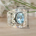 New Charm Women's Fashion Wide Band Ring With Bold Flower Vine Design For Cross Border view 5