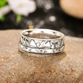 Vintage Mountain Range Index Finger Ring With Flying Swallow Motif, Bold Statement Hand Jewelry view 4