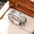 Vintage Mountain Range Index Finger Ring With Flying Swallow Motif, Bold Statement Hand Jewelry view 3