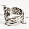 Vintage Open Maple Leaf Ring With Blackened Texture, Simple Antique Style Fashion Finger Jewelry view 4