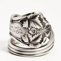 Vintage Open Maple Leaf Ring With Blackened Texture, Simple Antique Style Fashion Finger Jewelry view 2