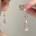 New Chinese Style Teardrop Resin Hook Earrings Sweet Vintage Minimalist Dangle Jewelry view 3
