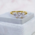 Elegant Four Prong Zircon Ring For Women, Micro Pave Simulated Wedding Band Fashion Jewelry view 3