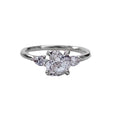 Elegant Four Prong Zircon Ring For Women, Micro Pave Simulated Wedding Band Fashion Jewelry view 5