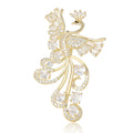 Copper Zircon Phoenix Brooch Pin For Luxury Clothing Decoration view 5