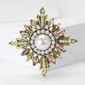 Alloy Rhinestone Baroque Sunflower Brooch For Womens Clothing Decoration view 2