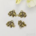 Vintage Metal Tiny Elephant Pendant in Multiple Finish Options for Jewelry Making view 1