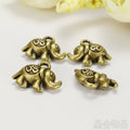 Vintage Metal Tiny Elephant Pendant in Multiple Finish Options for Jewelry Making view 2