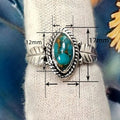 Creative Vintage Court Style Leaf Feather Texture Marquise Ring For Women Fashion Jewelry view 5
