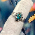Creative Vintage Court Style Leaf Feather Texture Marquise Ring For Women Fashion Jewelry view 4
