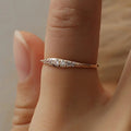 Minimalist Zircon Women's Tail Ring, European Style Fashion Engagement Jewelry view 2