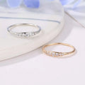 Minimalist Zircon Women's Tail Ring, European Style Fashion Engagement Jewelry view 3