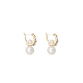 Elegant French Vintage U-Shaped Zircon Rhinestone Alloy Hoop Pearl Drop Detachable Two-Way Women's Earrings view 5