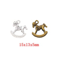 Zinc Alloy Rocking Horse Charm Pendant for DIY Necklace Bracelet Jewelry Making view 1