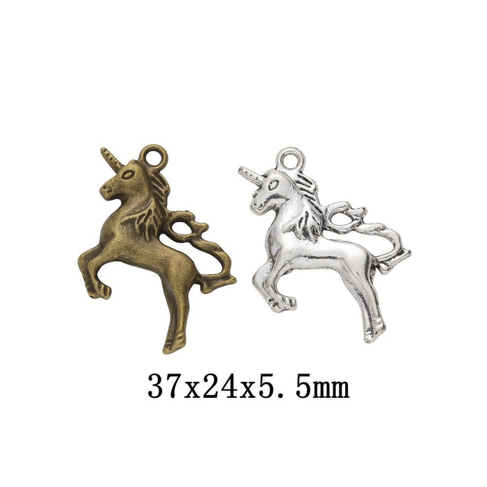 Zinc Alloy Unicorn Charm Pendant No.229713 for DIY Necklace Bracelet Jewelry Making