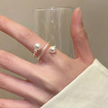 Pearl Plain Multi Layer Open Ring For Women view 3