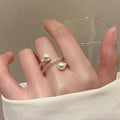 Pearl Plain Multi Layer Open Ring For Women view 1
