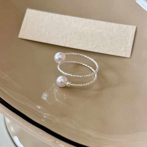 Pearl Plain Multi Layer Open Ring For Women