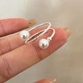 Pearl Plain Multi Layer Open Ring For Women view 4