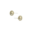 Minimalist Round Button Pearl Studs With 925 Silver Pins Elegant Light Luxury Women's Earrings view 5