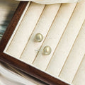 Minimalist Round Button Pearl Studs With 925 Silver Pins Elegant Light Luxury Women's Earrings view 3