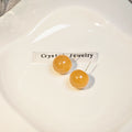 Sweet Candy Color Acrylic Round Ball Studs For Women Spring Summer Minimal Elegant Fashion Earrings view 2