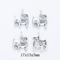 Antique Silver Zinc Alloy Dog Charm Pendant No.391814 for DIY Necklace Bracelet Jewelry Making view 1