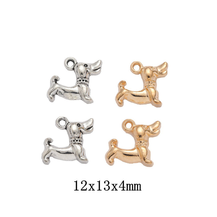Zinc Alloy Dog Charm Pendant No.083079 for DIY Necklace Bracelet Jewelry Making