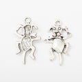 Antique Silver Zinc Alloy Dog Charm Pendant No.703642 for DIY Necklace Bracelet Jewelry Making view 2