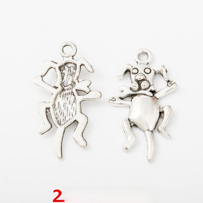 Antique Silver Zinc Alloy Dog Charm Pendant No.703642 for DIY Necklace Bracelet Jewelry Making
