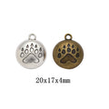 Zinc Alloy Bear Paw Print Charm Pendant for DIY Necklace Bracelet Jewelry Making view 1