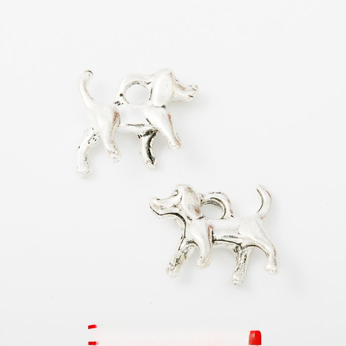 Antique Silver Zinc Alloy Dog Charm Pendant No.256018 for DIY Necklace Bracelet Jewelry Making