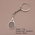 Zinc Alloy Racket Keychain Sports Bag Charm Key Ring view 2