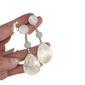 New Chinese Style Resin Teardrop Drop Earrings With Silver Needle Minimalist Round Design view 5