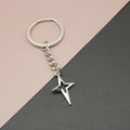 Metal Shiny Star Keychain Bag Charm Gift Key Ring view 1