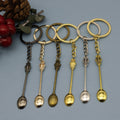 Zinc Alloy Spoon Shape Keychain Bag Charm Gift view 1